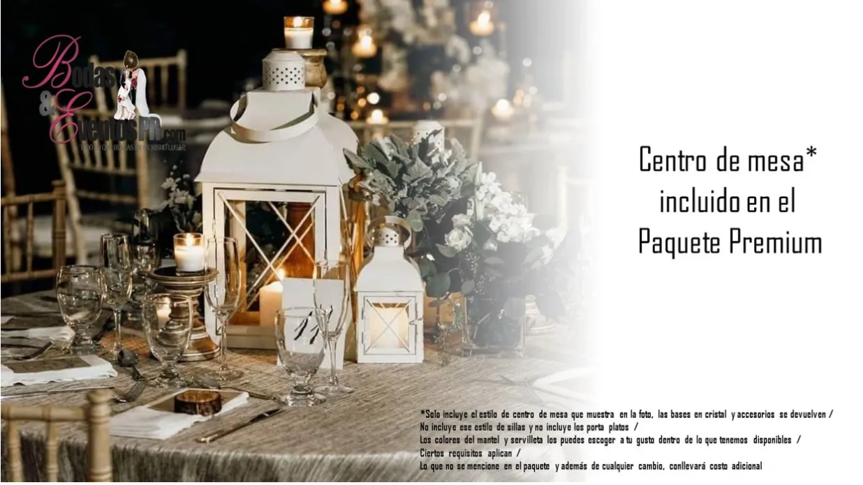 Centro de mesa 4 - Bodas & Eventos PR